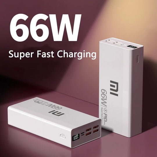 30000mAh Power Bank Built in Cable Mini PowerBank External Battery Portable Charger For iPhone Samsung